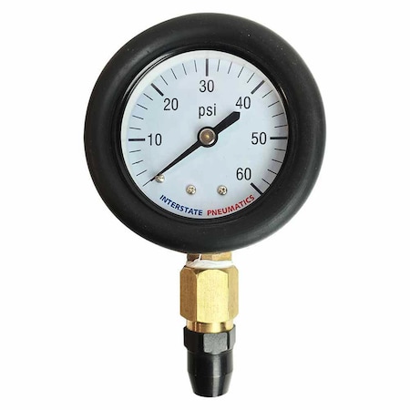 Interstate Pneumatics Brass Made Professional Open Tire Chuck with 0-60 PSI Pressure Gauge TG236